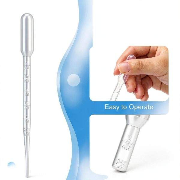 Kingdder Plastic Transfer Pipette Disposable Accurate Design 500 Piece-3