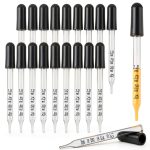 Goieyu 1ml Glass Dropping Pipette Clear Graduated Dropper Set of 20-0