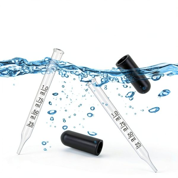 Goieyu 1ml Glass Dropping Pipette Clear Graduated Dropper Set of 20-3