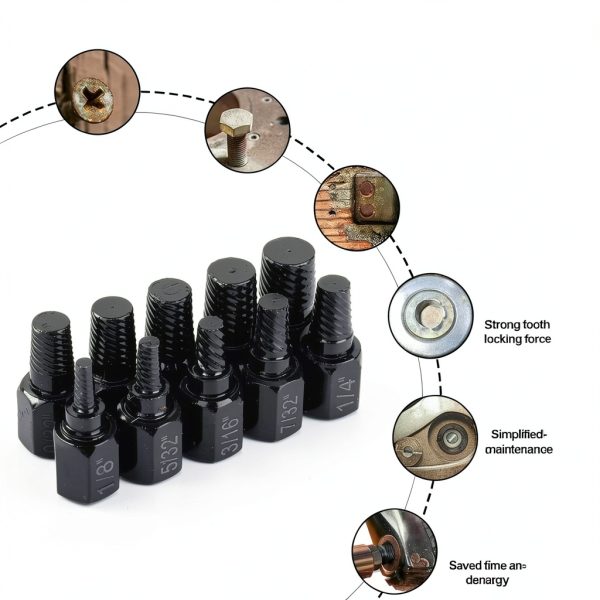 Bolt Nut Puller Strong Alloy Steel 10PCS Kit for Damaged Bolts-0