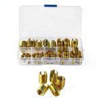 gernie 50Pcs Brass Self Tapping Thread Inserts for Metal – Heavy Duty-0
