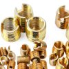 Self Tapping Thread Inserts 50pcs 7-Size Brass Tone Case Ejoyous-5