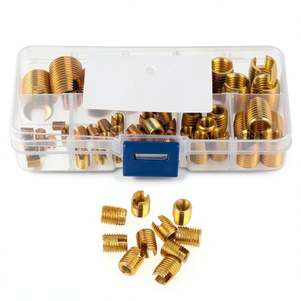 gernie 50Pcs Brass Self Tapping Thread Inserts for Metal – Heavy Duty-3