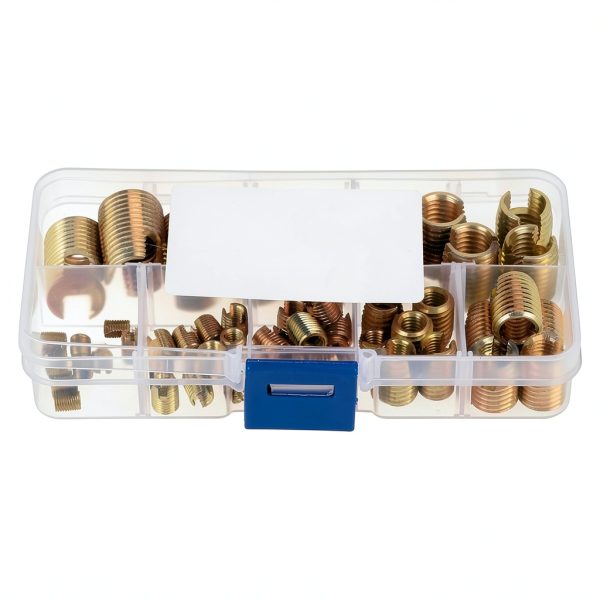 Self Tapping Thread Inserts 50pcs 7-Size Brass Tone Case Ejoyous-7