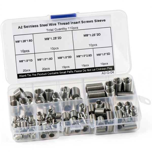 Thread Repair Inserts HOBBYIN 110Pcs Stainless Steel Self Tapping Kit-1