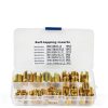 Self Tapping Thread Inserts 50pcs 7-Size Brass Tone Case Ejoyous-3