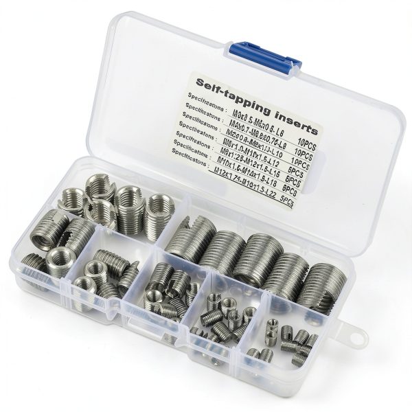 Self-Tapping Thread Insert Set by Yunir 50pcs Stainless Steel M3-M16-5