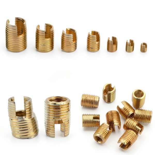50PCS Self Threaded Inserts, Thread Repair Kit, Repair Tool, Tapping Thread Slotted for Metal Plastic Wood-5