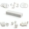 2 Pcs 12 x 3 x 1 Inch HDPE Plastic Block, White Rectangular Solid Polyethylene Tapping Block for DIY Projects Engineering Machining Home Floor Improvement-2