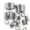 50Pcs 302 Stainless Steel Self Tapping Thread Inserts for Metal Repair-3