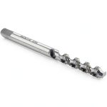 High Speed Steel Spiral Flute STI Tap, #4-40 UNC, 2 Flute, 52° Helix, Bottoming Chamfer, Bright Finish, 2" OAL-0