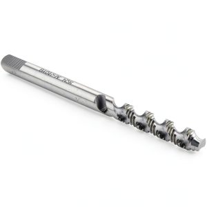 High Speed Steel Spiral Flute STI Tap, #4-40 UNC, 2 Flute, 52° Helix, Bottoming Chamfer, Bright Finish, 2" OAL-0