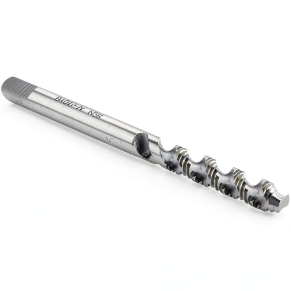 High Speed Steel Spiral Flute STI Tap, #4-40 UNC, 2 Flute, 52° Helix, Bottoming Chamfer, Bright Finish, 2" OAL-0