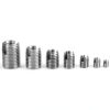 50Pcs 302 Stainless Steel Self Tapping Thread Inserts for Metal Repair-1