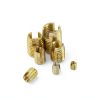 50Pcs Self Tapping Thread Insert, 302 Stainless Steel Self Tapping Slotted Thread Inserts Set with Storage Case, M3 M4 M5 M6 M8 M10 M12 Thread Reinforce Repair Tool (Gold)-7