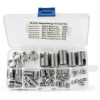 50Pcs Stainless Steel Inner Thread Self Tapping Thread Inserts Set, Reinforce Repair Tool with Storage Case, M3/M4/M5/M6/M8/M10-1