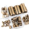 50Pcs Inner Thread Self Tapping Thread Inserts Set, Stainless Steel Threaded Inserts, M3 M4 M5 M6 M8 M10 M12 with a Storage Case-6