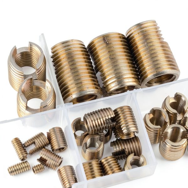 50Pcs Inner Thread Self Tapping Thread Inserts Set, Stainless Steel Threaded Inserts, M3 M4 M5 M6 M8 M10 M12 with a Storage Case-6