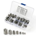 50Pcs M3 Self Tapping Thread Inserts Stainless Steel with Storage Case-0