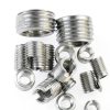 50Pcs Stainless Steel Inner Thread Self Tapping Thread Inserts Set, Reinforce Repair Tool with Storage Case, M3/M4/M5/M6/M8/M10-0