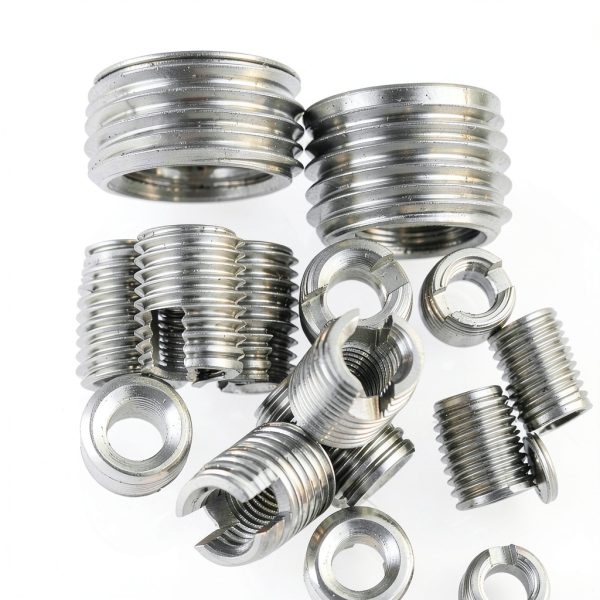 50Pcs Stainless Steel Inner Thread Self Tapping Thread Inserts Set, Reinforce Repair Tool with Storage Case, M3/M4/M5/M6/M8/M10-0