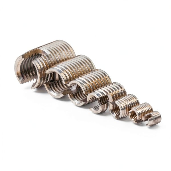 50Pcs Inner Thread Self Tapping Thread Inserts Set, Stainless Steel Threaded Inserts, M3 M4 M5 M6 M8 M10 M12 with a Storage Case-2