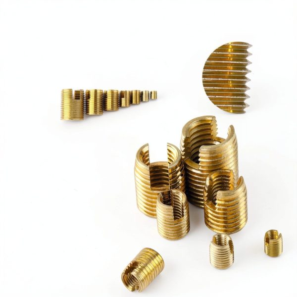 50Pcs Self Tapping Thread Insert, 302 Stainless Steel Self Tapping Slotted Thread Inserts Set with Storage Case, M3 M4 M5 M6 M8 M10 M12 Thread Reinforce Repair Tool (Gold)-4