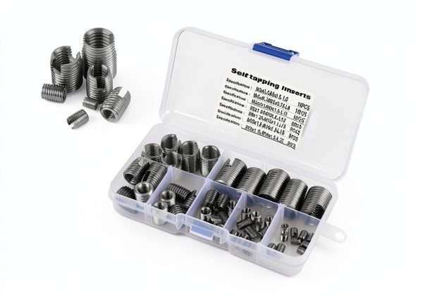 50Pcs M3 Self Tapping Thread Inserts Stainless Steel with Storage Case-6