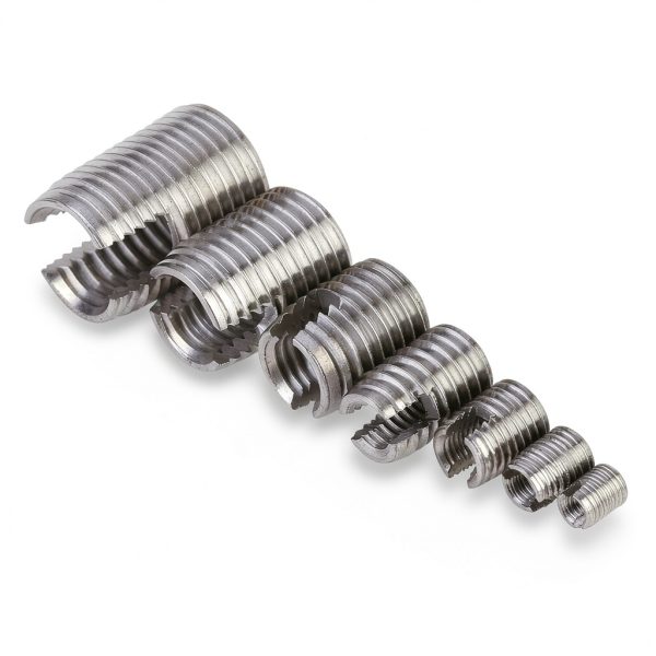 50Pcs 302 Stainless Steel Self Tapping Thread Inserts for Metal Repair-6