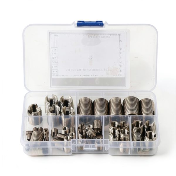 50 Pcs Threaded Inserts Stainless Steel Self Tapping Set M3-M16 with-0