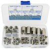 Threaded Inserts, M3 M4 M5 M6 M8 M10 M12 302 Stainless Steel Self Tapping Thread Insert Screw Bushing Slotted Wire Thread Repair Insert-55 Pcs-0