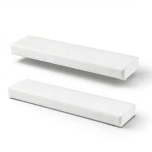 2 Pcs 12 x 3 x 1 Inch HDPE Plastic Block, White Rectangular Solid Polyethylene Tapping Block for DIY Projects Engineering Machining Home Floor Improvement-0