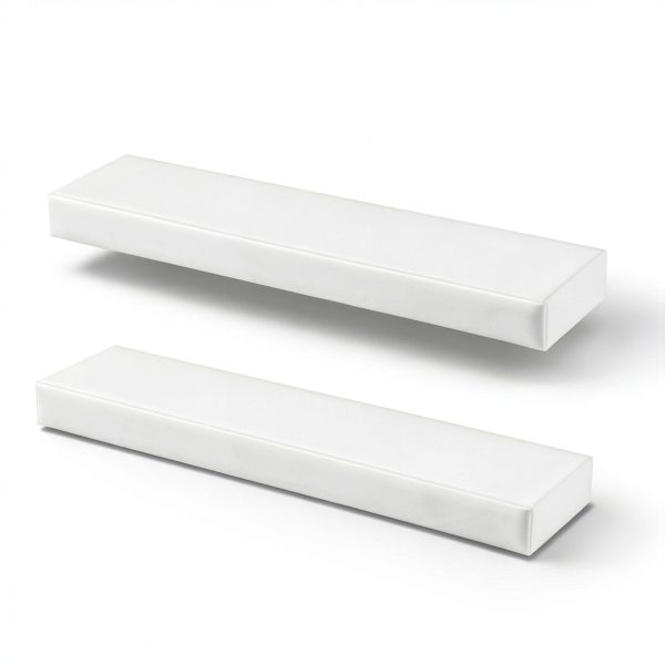 2 Pcs 12 x 3 x 1 Inch HDPE Plastic Block, White Rectangular Solid Polyethylene Tapping Block for DIY Projects Engineering Machining Home Floor Improvement-0