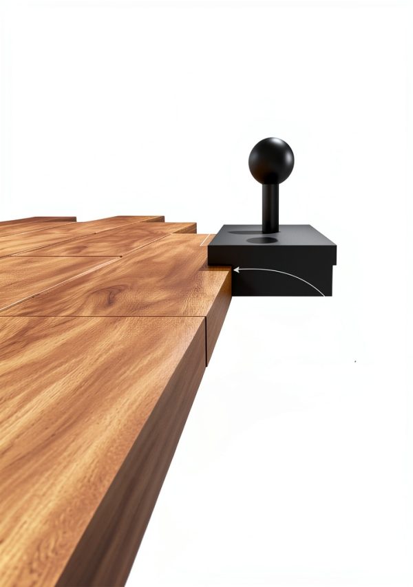 CalFlor Ergonomic Tapping Block 11.5" Hardwood with Notched Ends-1