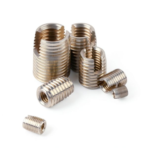 50Pcs Inner Thread Self Tapping Thread Inserts Set, Stainless Steel Threaded Inserts, M3 M4 M5 M6 M8 M10 M12 with a Storage Case-3