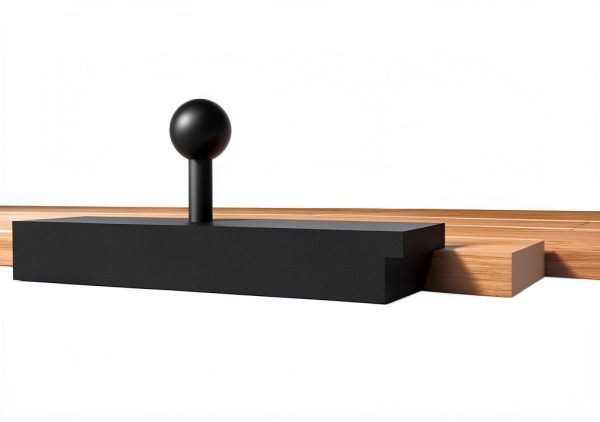 CalFlor Ergonomic Tapping Block 11.5" Hardwood with Notched Ends-3