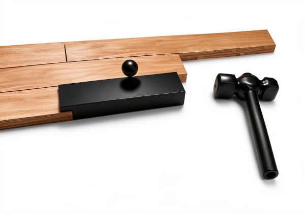 CalFlor Ergonomic Tapping Block 11.5" Hardwood with Notched Ends-4